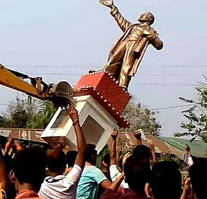 Lenin statue in Tripura brought down